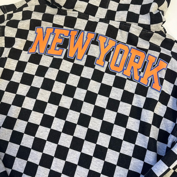 MEN’S NBA New York Knicks Checkered Rare HOODIE Large - Picture 6 of 6
